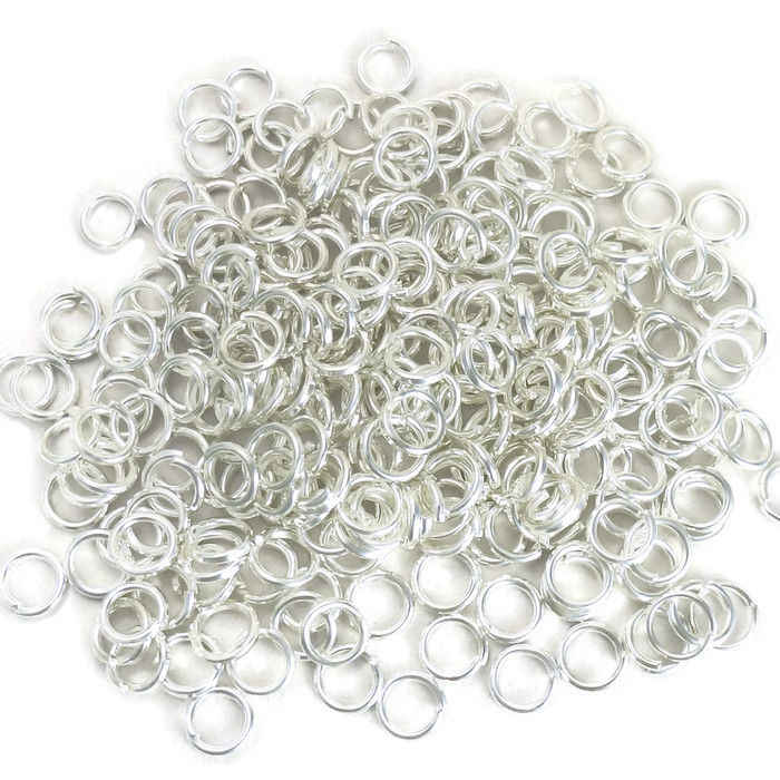 Silver Plated Open Jump Rings 6mm 18 Gauge Bulk pack of 250 » Base