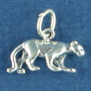 Panther Charm Sterling Silver Pendant in 3D
