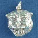 Panther Head Charm Sterling Silver Pendant