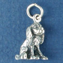 Dog Cocker Spaniel Charm Sterling Silver Pendant in 3D