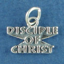 Religious Disciple of Christ Word Phrase Sterling Silver Charm Message Pendant