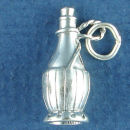 Wine Carafe 3D Sterling Silver Charm Pendant Wholesale