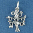 Christian and Jewish Tree of Knowledge Sterling Silver Charm Pendant