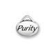 Inspiration Oval Domed Affirmation Message Purity Sterling Silver Word Charm