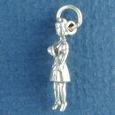 Nurse from Medical Occupation 3D Sterling Silver Charm Pendant