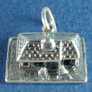 House Sterling Silver 3D Charm Pendant