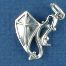 Kite with Tail Sterling Silver Charm Pendant
