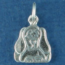 Dog Two Sided Sterling Silver Charm Pendant