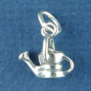 Gardening Watering Can Charm Small 3D Sterling Silver Pendant