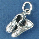 Baseball Cleats Shoes 3D Sports Sterling Silver Charm Pendant