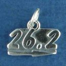 Marathon 26.2 Running Sports Sterling Silver Charm Pendant