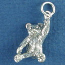 Teddy Bear Toy with Arm in the Air Sterling Silver Charm Pendant