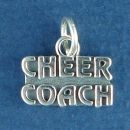 Cheer Coach Charm Sterling Silver