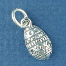 Easter Egg Sterling Silver Charm Pendant Perfect Size for a Charm Bracelet