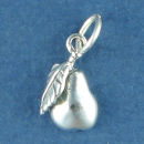 Pear Fruit Food Sterling Silver Charm Pendant for Charm Bracelet