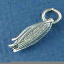 Corn Ear 3D Cooking Sterling Silver Charm Pendant