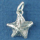 Starfish 3D Sterling Silver Charm Pendant Sized for a Charm Bracelet
