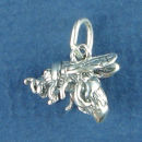 Bee 3D Sterling Silver Charm Pendant add to a Charm Bracelet