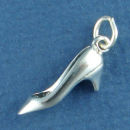 Ladies High Heal Shoe 3D Women's Clothing Sterling Silver Charm Pendant