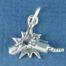 Firecracker 3D 4th of July and New Years Sterling Silver Charm Pendant