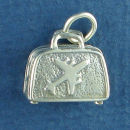 Airline Luggage Charm Sterling Silver Pendant