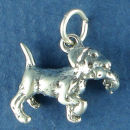 Hunting Dog with Bird in Mouth 3D Sterling Silver Charm Pendant