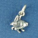 Bunny Rabbit Hare Sterling Silver Charm Pendant