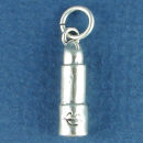 Lipstick Charm Ladies Makeup 3D Sterling Silver Pendant