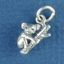 Bear, Koala on Branch 3D Sterling Silver Pendant