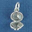 Ladies Compact Makeup 3D Charm Sterling Silver Pendant