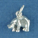 Bear, Polar Sterling Silver Charm Pendant use with a Charm Bracelet