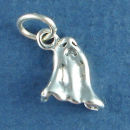 Halloween: Ghost 3D Sterling Silver Charm Pendant