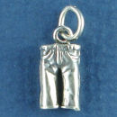 Blue Jeans 3D Clothing Sterling Silver Charm Pendant add to a Charm Bracelet