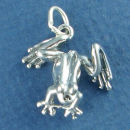 Frog 3D Sterling Silver Charm Pendant use with a Silver Charm Bracelet
