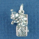 Jack in the Box 3D Sterling Silver Charm Pendant