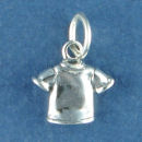 T-Shirt Clothing 3D Sterling Silver Charm Pendant Great for a Charm Bracelet