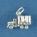 Military: Truck 3D Sterling Silver Charm Pendant