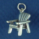 Chair Charm Sterling Silver 3D