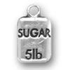 Cooking, 5lb Bag of Sugar 3D Sterling Silver Charm Pendant