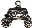 Carriage 3D Sterling Silver Charm Pendant