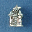 Castle 3D Sterling Silver Charm Pendant Sized for your Charm Bracelet