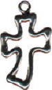 Christian Cut Out Cross Sterling Silver Charm Pendant