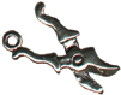 Garden Pruning Shears 3D Sterling Silver Charm Pendant