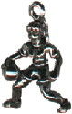 Basketball Girl 3D Sports Sterling Silver Charm Pendant