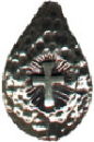 Cross: Teardrop Cross Sterling Silver Charm Pendant