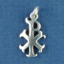 Christian Greek Symbol Sterling Silver Charm Pendant