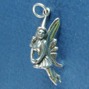 Fairy Flying 3D Sterling Silver Charm Pendant add to a Charm Bracelet