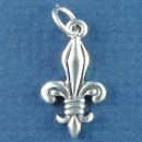 Fleur de Lis Sterling Silver Charm Pendant add to a Charm Bracelet