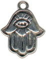 Religious Jewish Hamsa Hand Jewelry Sterling Silver Charm Pendant
