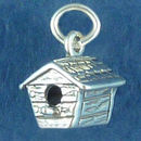 Birdhouse 3D Sterling Silver Charm Pendant